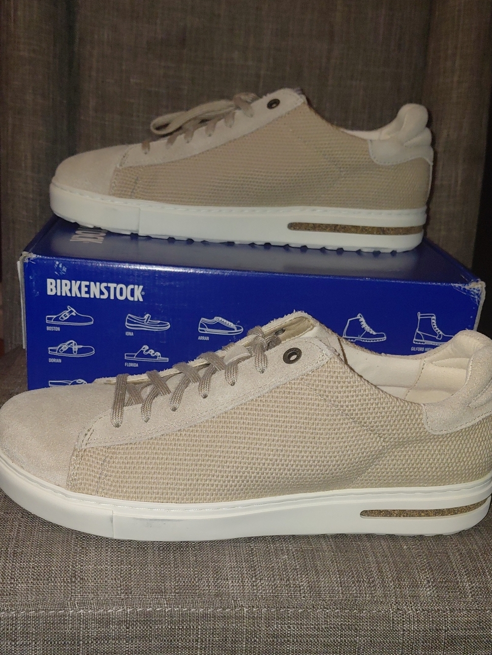 Birkenstock Men’s Bend Low II Sand/Taupe Low-Top Sneaker Size 10